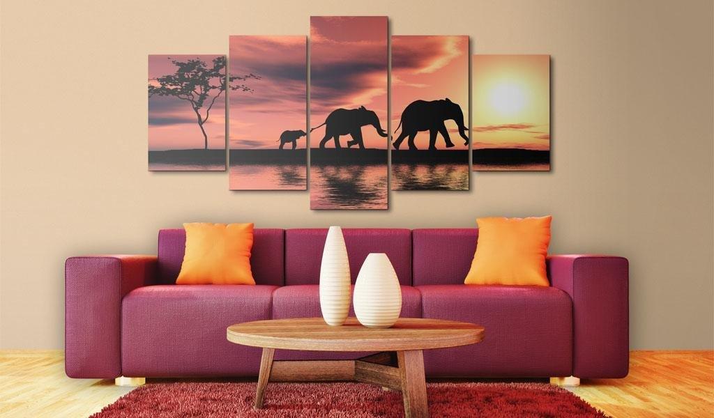 Canvas Print - African elephants family - www.trendingbestsellers.com