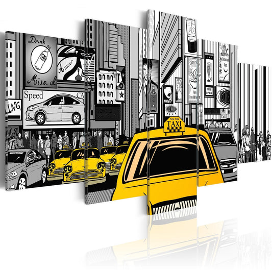 Canvas Print - Cartoon taxi - www.trendingbestsellers.com