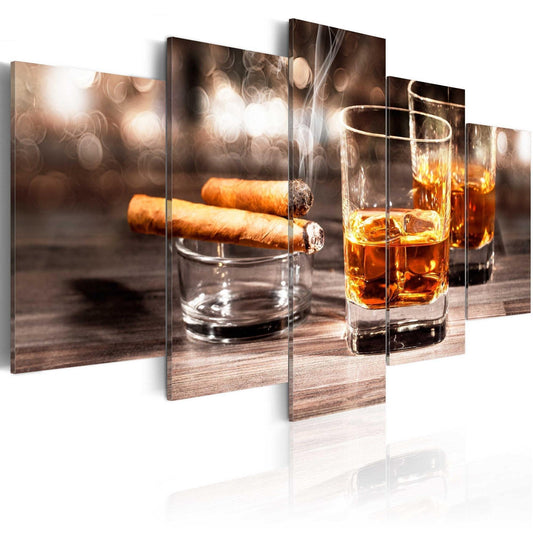 Canvas Print - Cigar and whiskey - www.trendingbestsellers.com