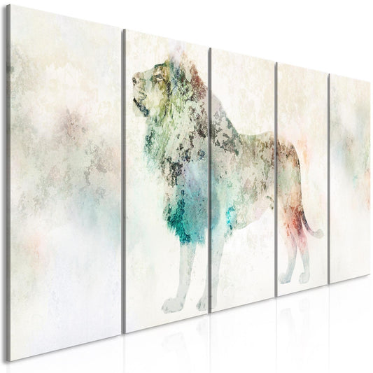 Canvas Print - Colourful King (5 Parts) Narrow - www.trendingbestsellers.com