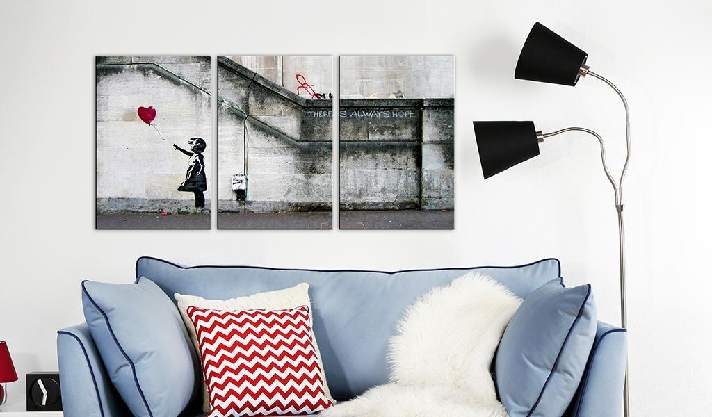 Canvas Print - There is always hope (Banksy) - triptych - www.trendingbestsellers.com