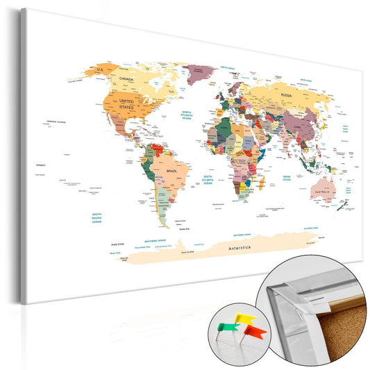 Decorative Pinboard - World Map [Cork Map] - www.trendingbestsellers.com