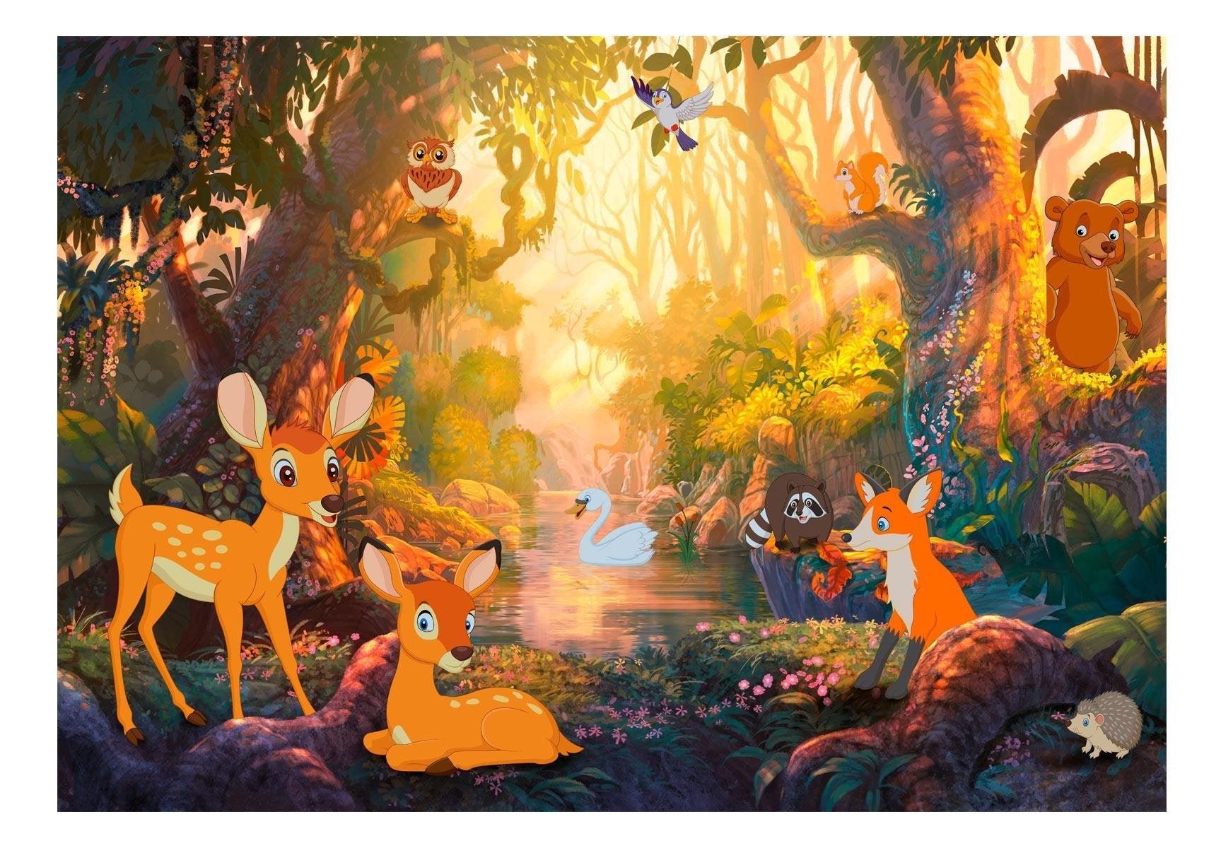 Peel and stick wall mural - Animals in the Forest - www.trendingbestsellers.com