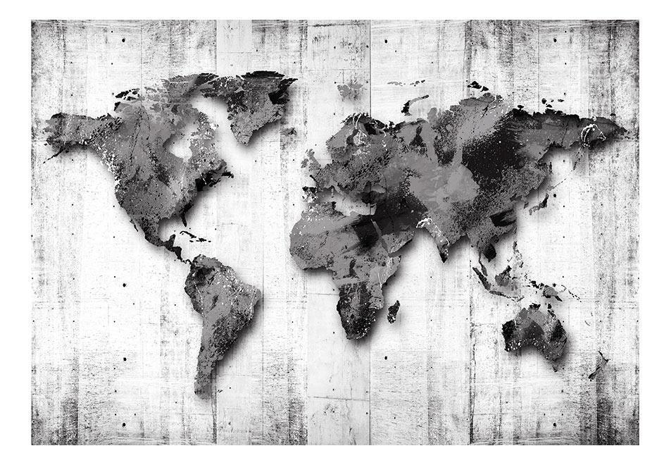Peel and stick wall mural - World in Shades of Gray - www.trendingbestsellers.com