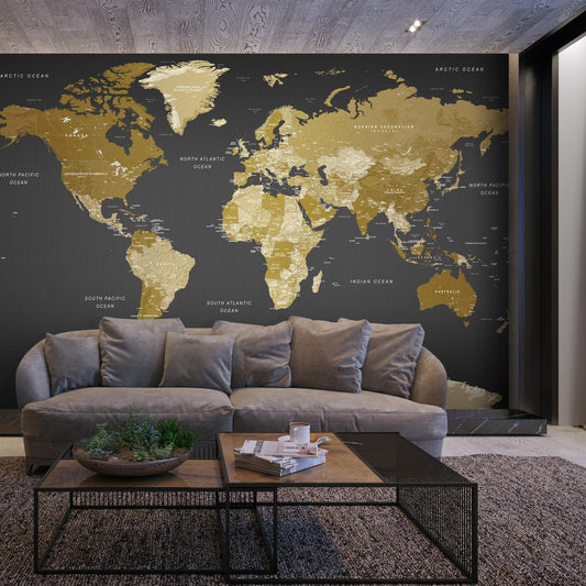 Peel and stick wall mural - World Map: Modern Geography - www.trendingbestsellers.com