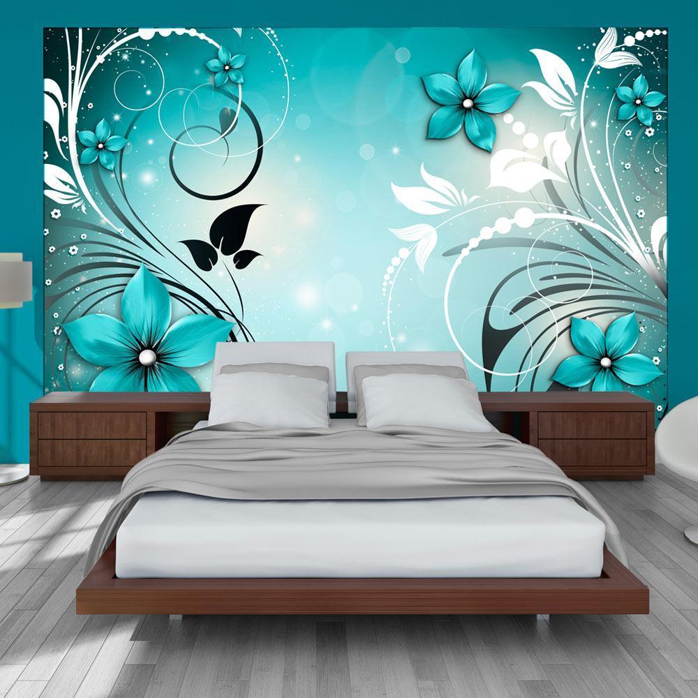 Peel and stick wall mural - Turquoise dream - www.trendingbestsellers.com