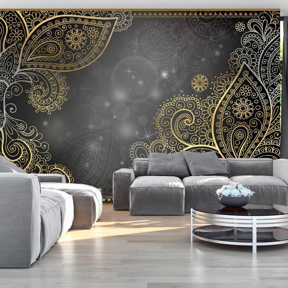 Peel and stick wall mural - Gold orient - www.trendingbestsellers.com