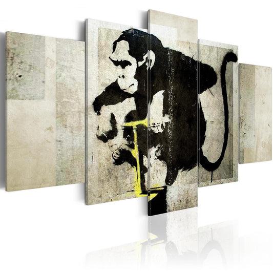 Canvas Print - Monkey TNT Detonator (Banksy) - www.trendingbestsellers.com