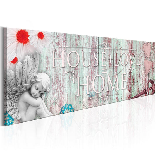 Canvas Print - Home: House + Love - www.trendingbestsellers.com