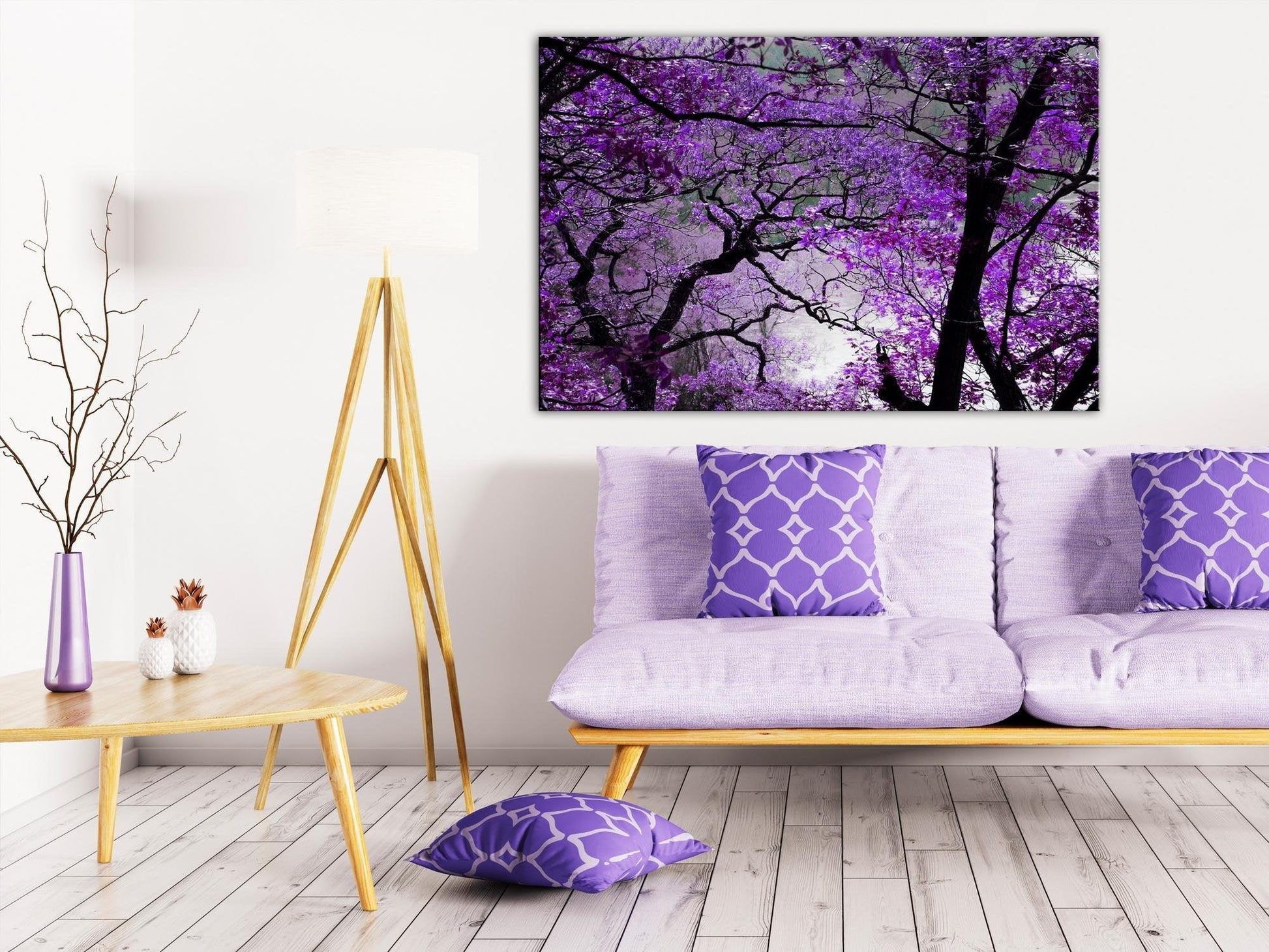 Canvas Print - Purple Afternoon (1 Part) Wide - www.trendingbestsellers.com