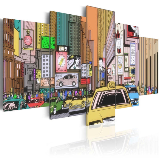 Canvas Print - A drawing of a city - www.trendingbestsellers.com