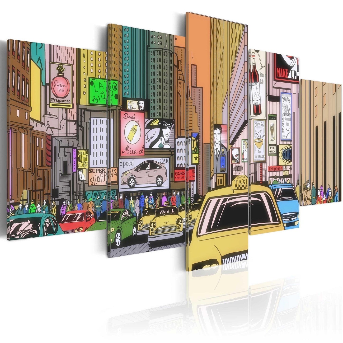 Canvas Print - A drawing of a city - www.trendingbestsellers.com