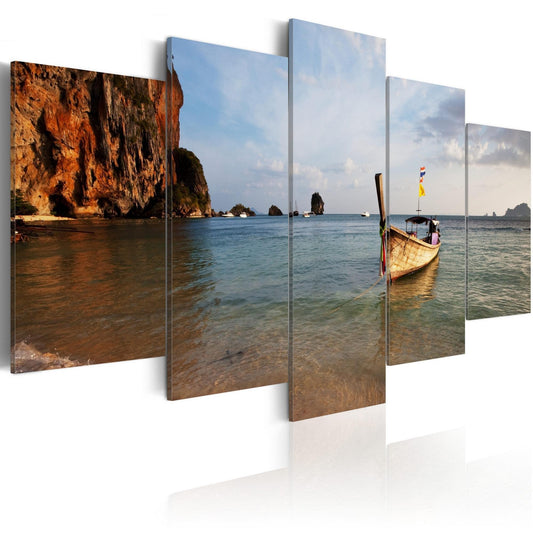 Canvas Print - A fishing boat by the sea - www.trendingbestsellers.com