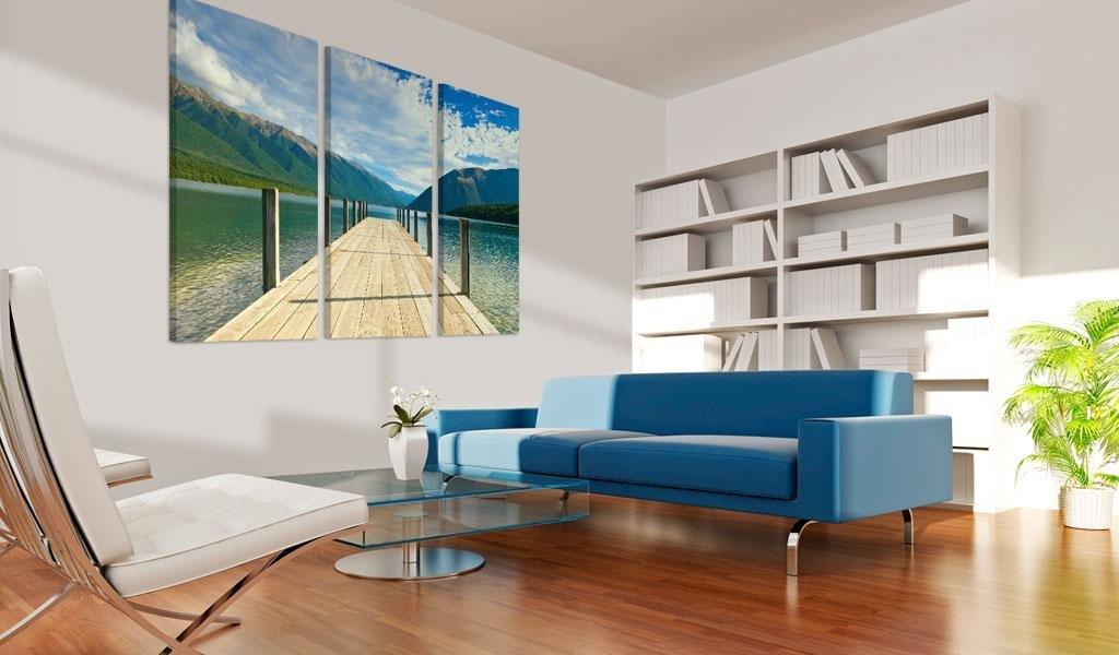 Canvas Print - A pier on the lake - www.trendingbestsellers.com