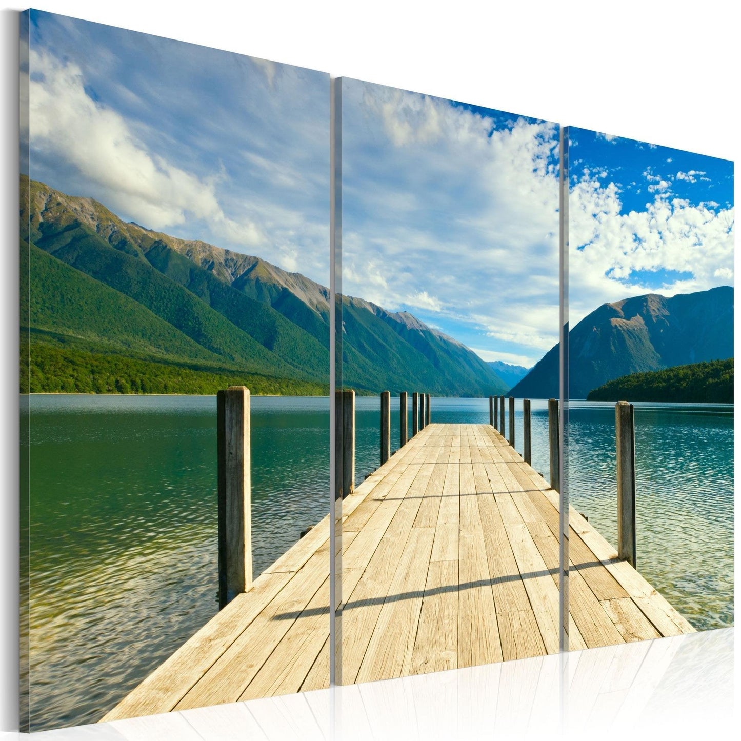 Canvas Print - A pier on the lake - www.trendingbestsellers.com
