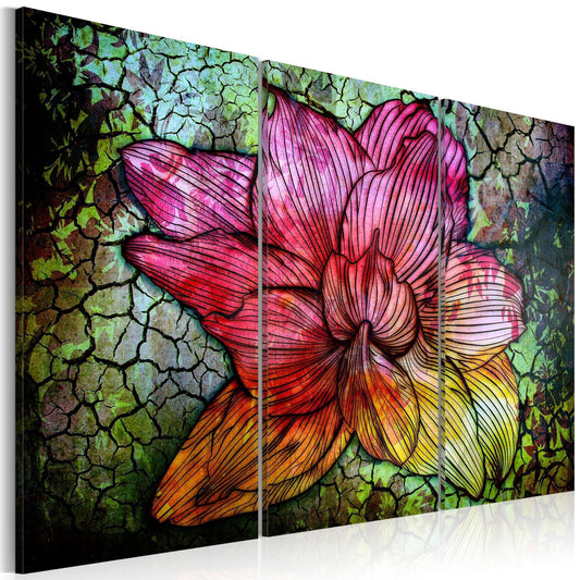 Canvas Print - A rainbow-hued abstract flower - www.trendingbestsellers.com