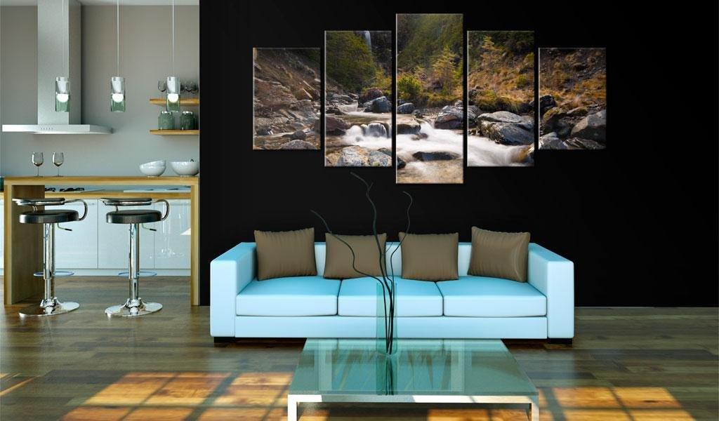 Canvas Print - A waterfall in the middle of wild nature - www.trendingbestsellers.com