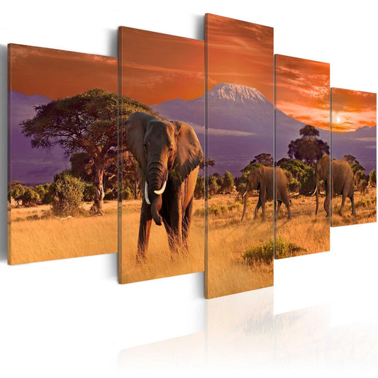 Canvas Print - Africa: Elephants - www.trendingbestsellers.com