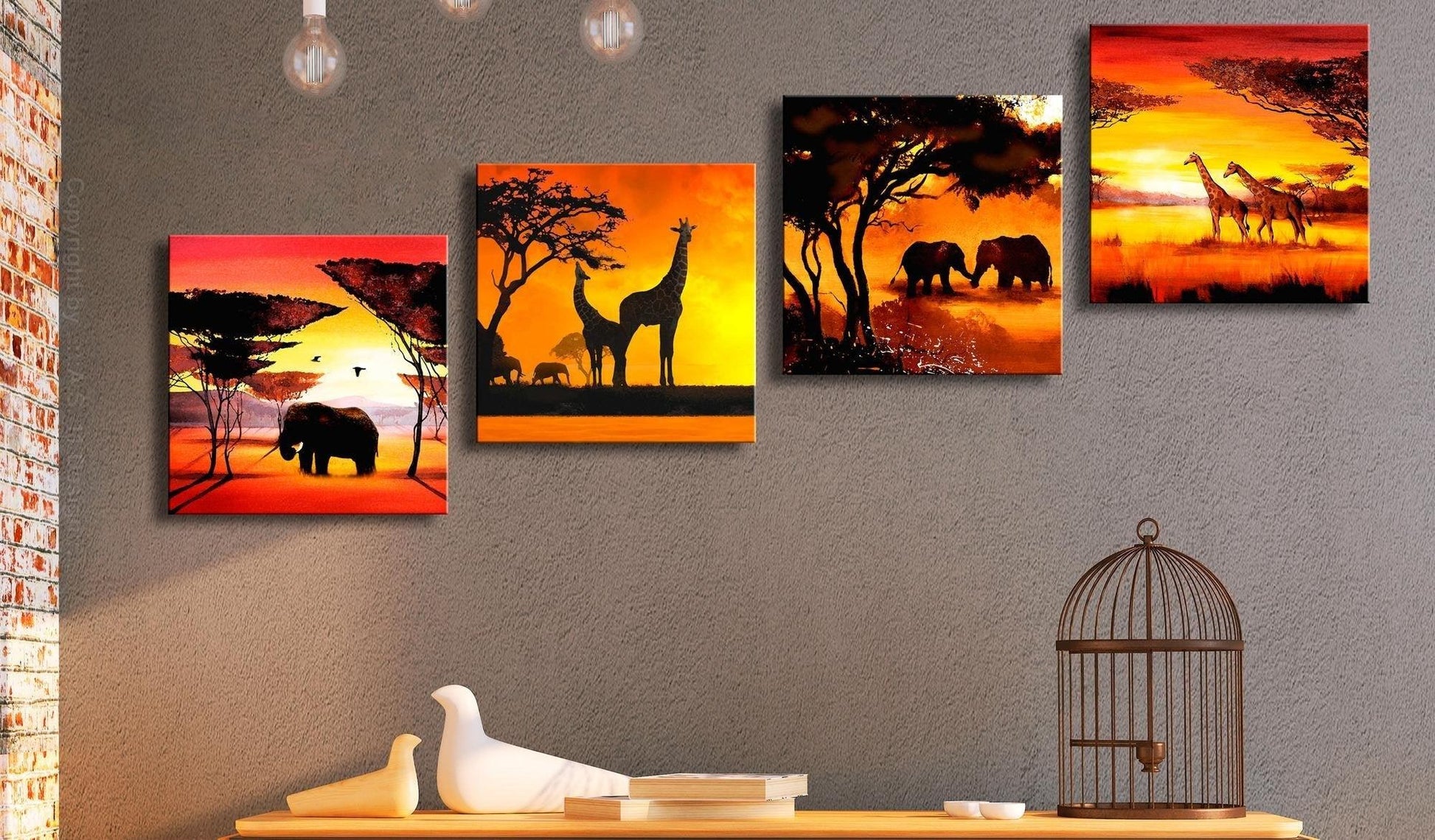 Canvas Print - African Animals (4 Parts) - www.trendingbestsellers.com