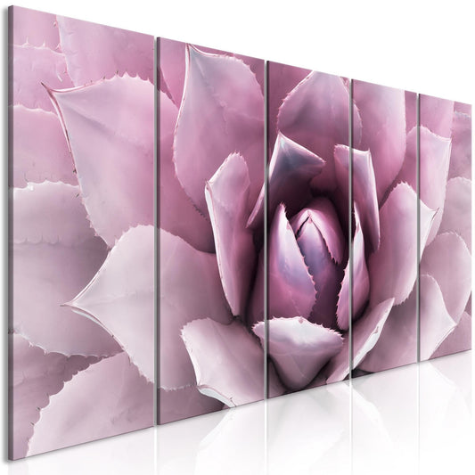 Canvas Print - Agave (5 Parts) Narrow Pink - www.trendingbestsellers.com