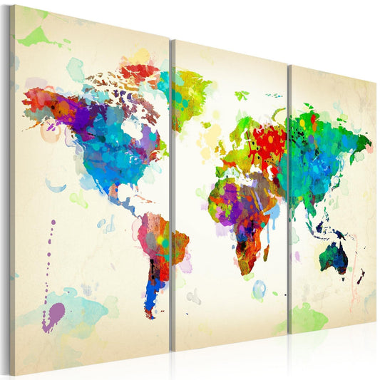 Canvas Print - All colors of the World - triptych - www.trendingbestsellers.com