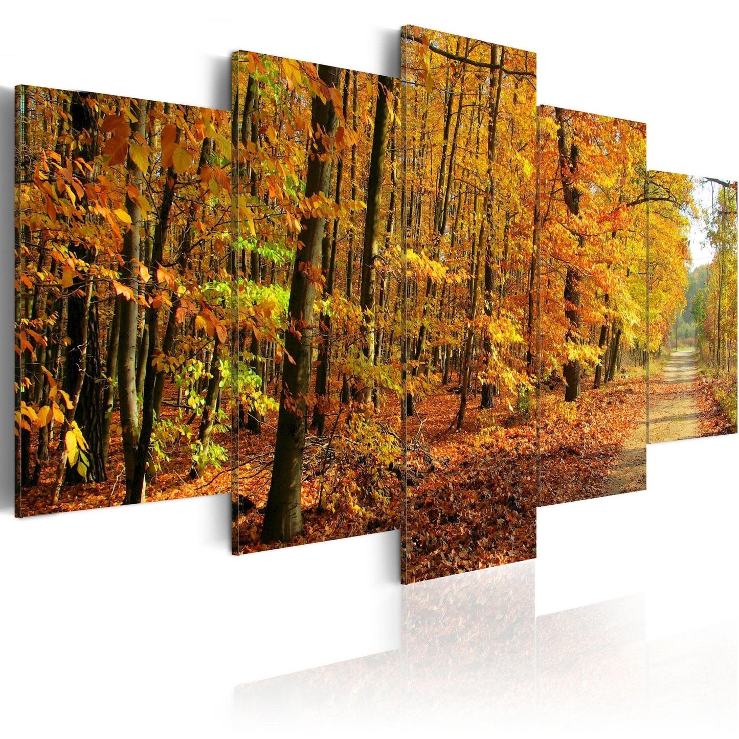 Canvas Print - An alley among colorful leaves - www.trendingbestsellers.com