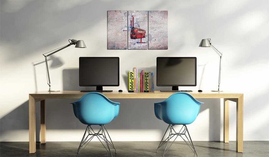 Canvas Print - Around the Great Britain by Routemaster - triptych - www.trendingbestsellers.com