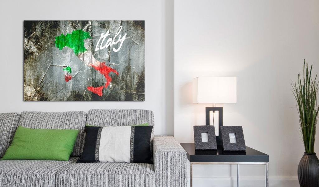 Canvas Print - Artistic map of Italy - www.trendingbestsellers.com