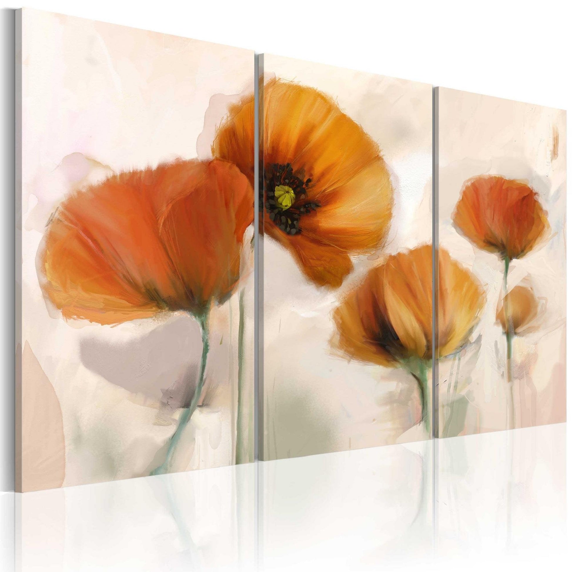 Canvas Print - Artistic poppies - triptych - www.trendingbestsellers.com