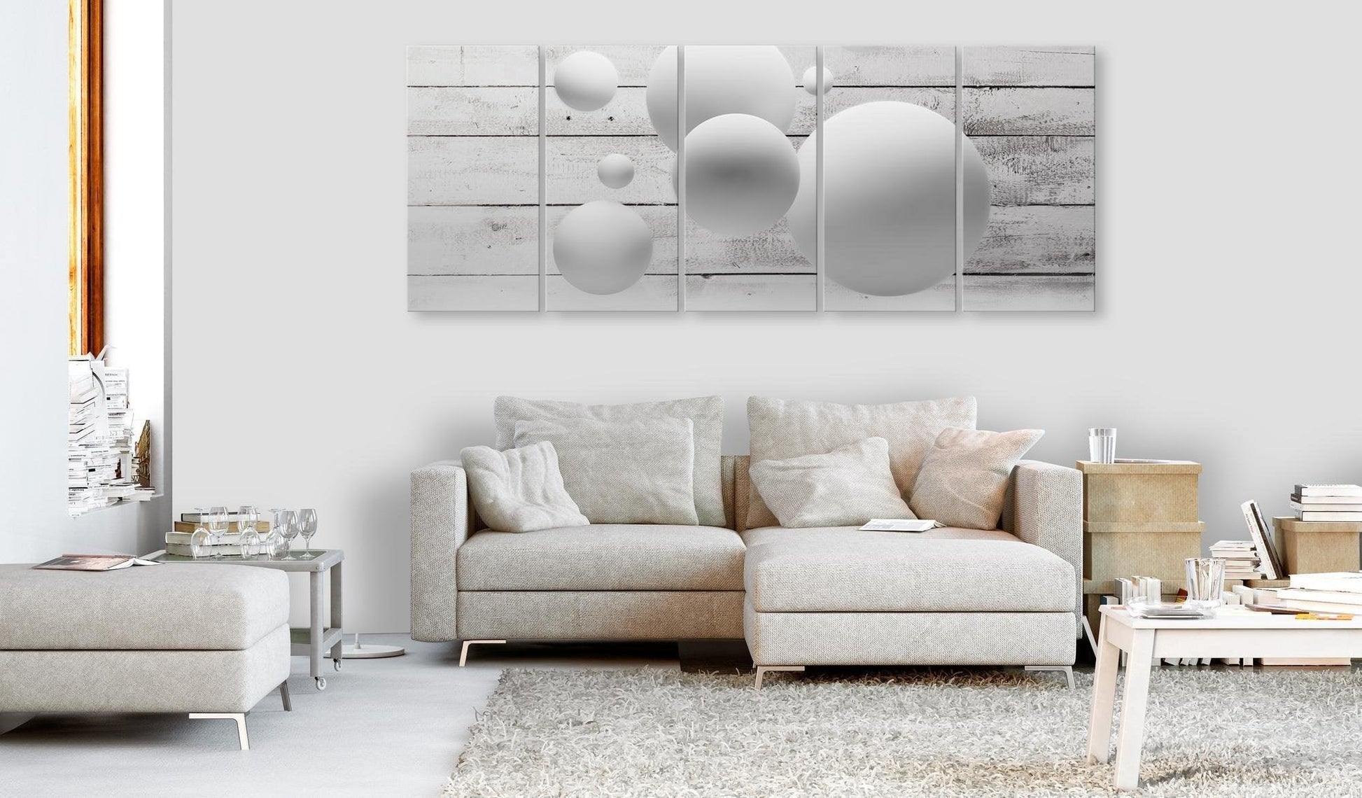 Canvas Print - Balls and Boards (5 Parts) Narrow - www.trendingbestsellers.com