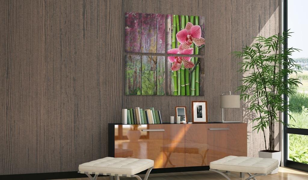 Canvas Print - Bamboo and orchid - www.trendingbestsellers.com