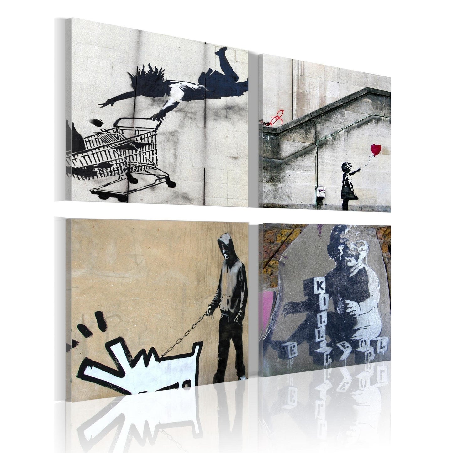 Canvas Print - Banksy - four orginal ideas - www.trendingbestsellers.com
