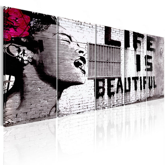 Canvas Print - Banksy: Life is Beautiful - www.trendingbestsellers.com