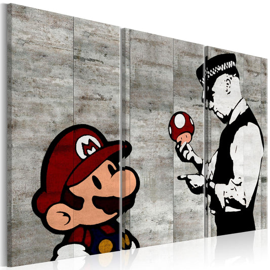 Canvas Print - Banksy: Mario Bros - www.trendingbestsellers.com