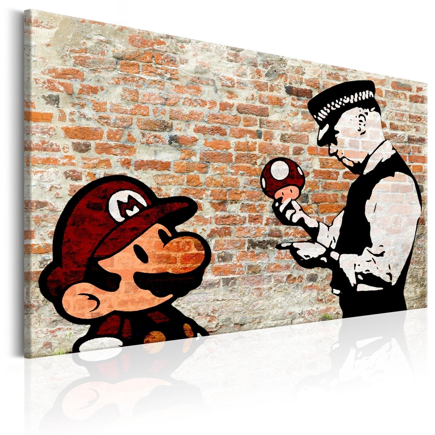 Canvas Print - Banksy: Police Caution - www.trendingbestsellers.com