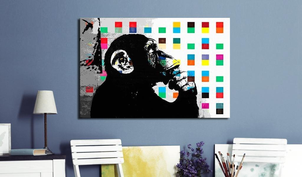 Canvas Print - Banksy The Thinker Monkey - www.trendingbestsellers.com