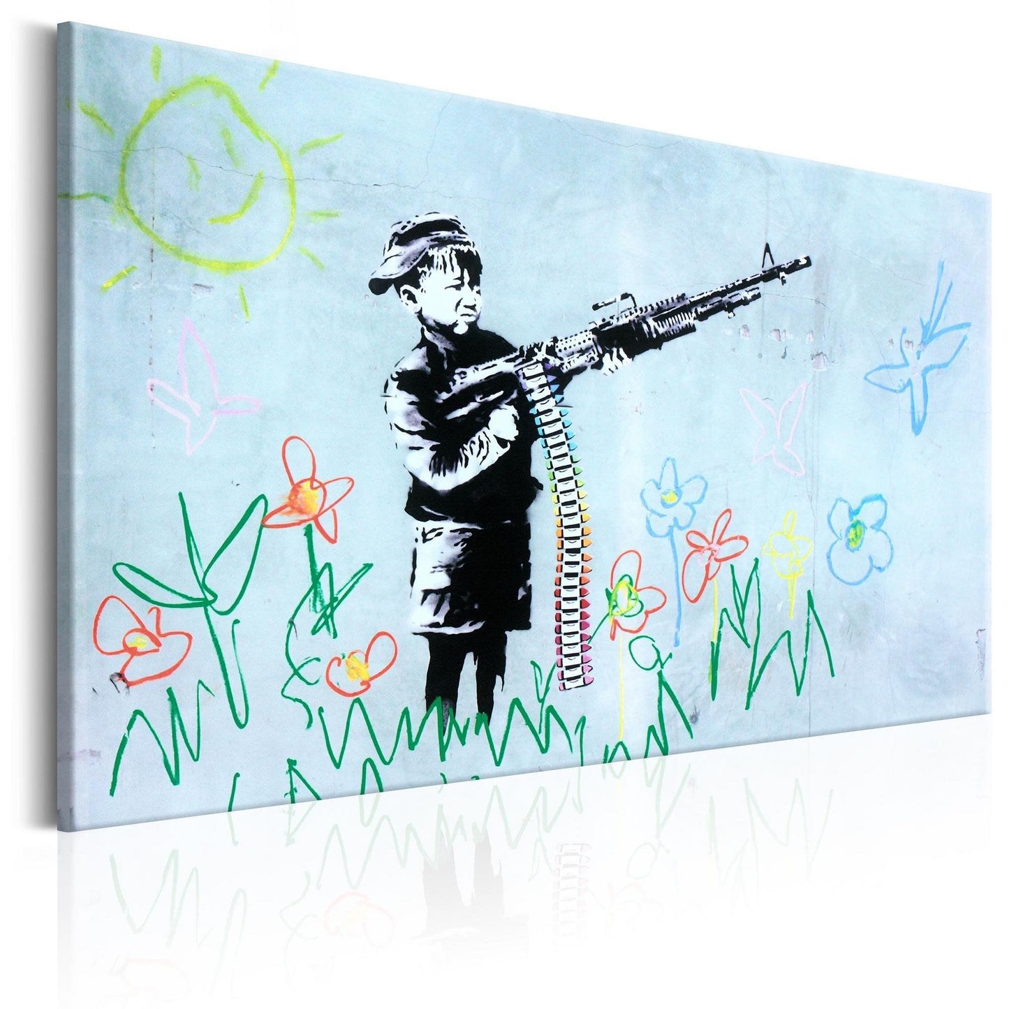 Canvas Print - Boy with Gun by Banksy - www.trendingbestsellers.com