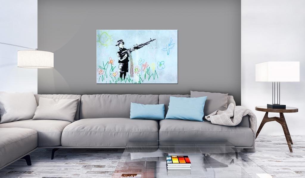 Canvas Print - Boy with Gun by Banksy - www.trendingbestsellers.com
