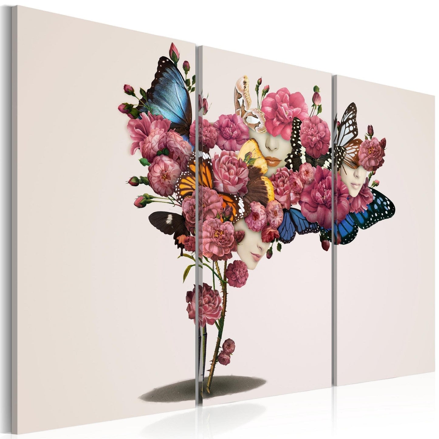 Canvas Print - Butterflies, flowers and carnival - www.trendingbestsellers.com
