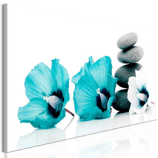 Canvas Print - Calm Mallow (1 Part) Narrow Turquoise - www.trendingbestsellers.com