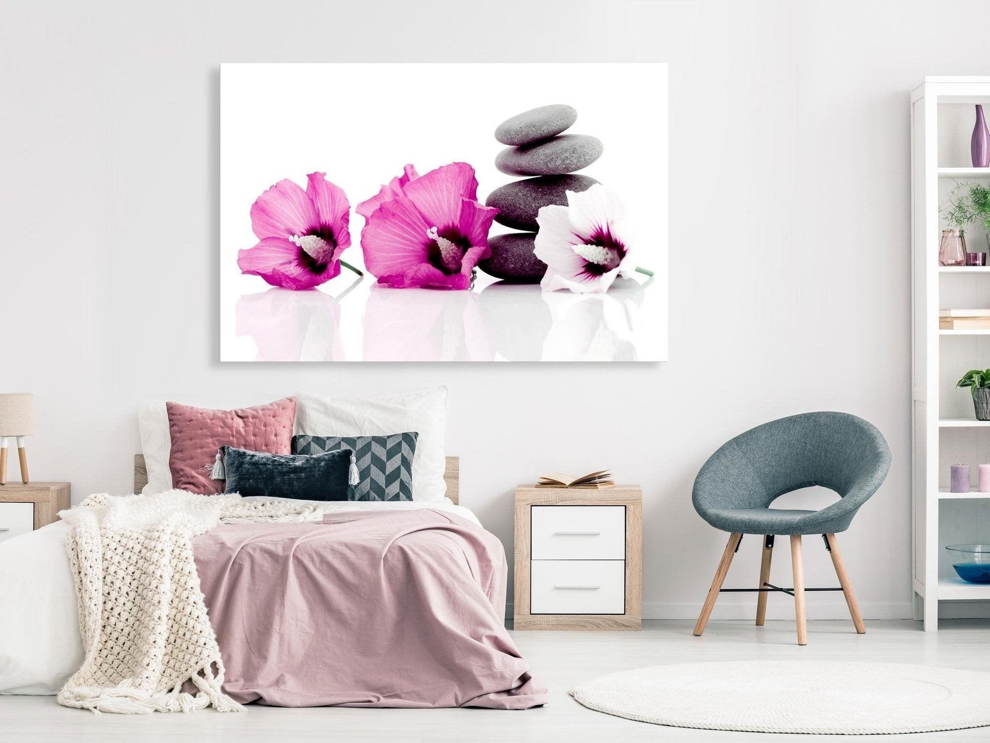 Canvas Print - Calm Mallow (1 Part) Wide Pink - www.trendingbestsellers.com