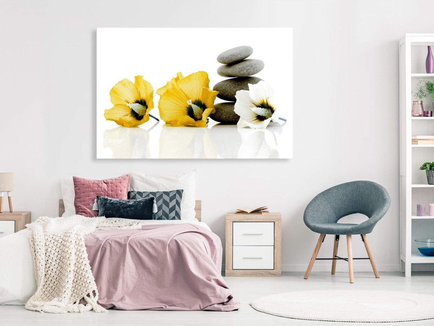 Canvas Print - Calm Mallow (1 Part) Wide Yellow - www.trendingbestsellers.com
