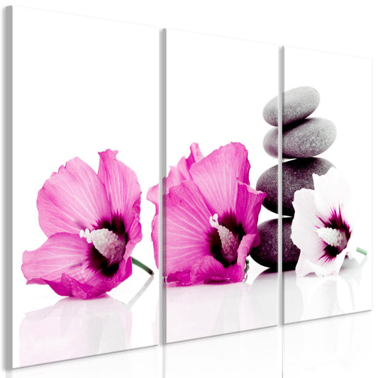 Canvas Print - Calm Mallow (3 Parts) Pink - www.trendingbestsellers.com
