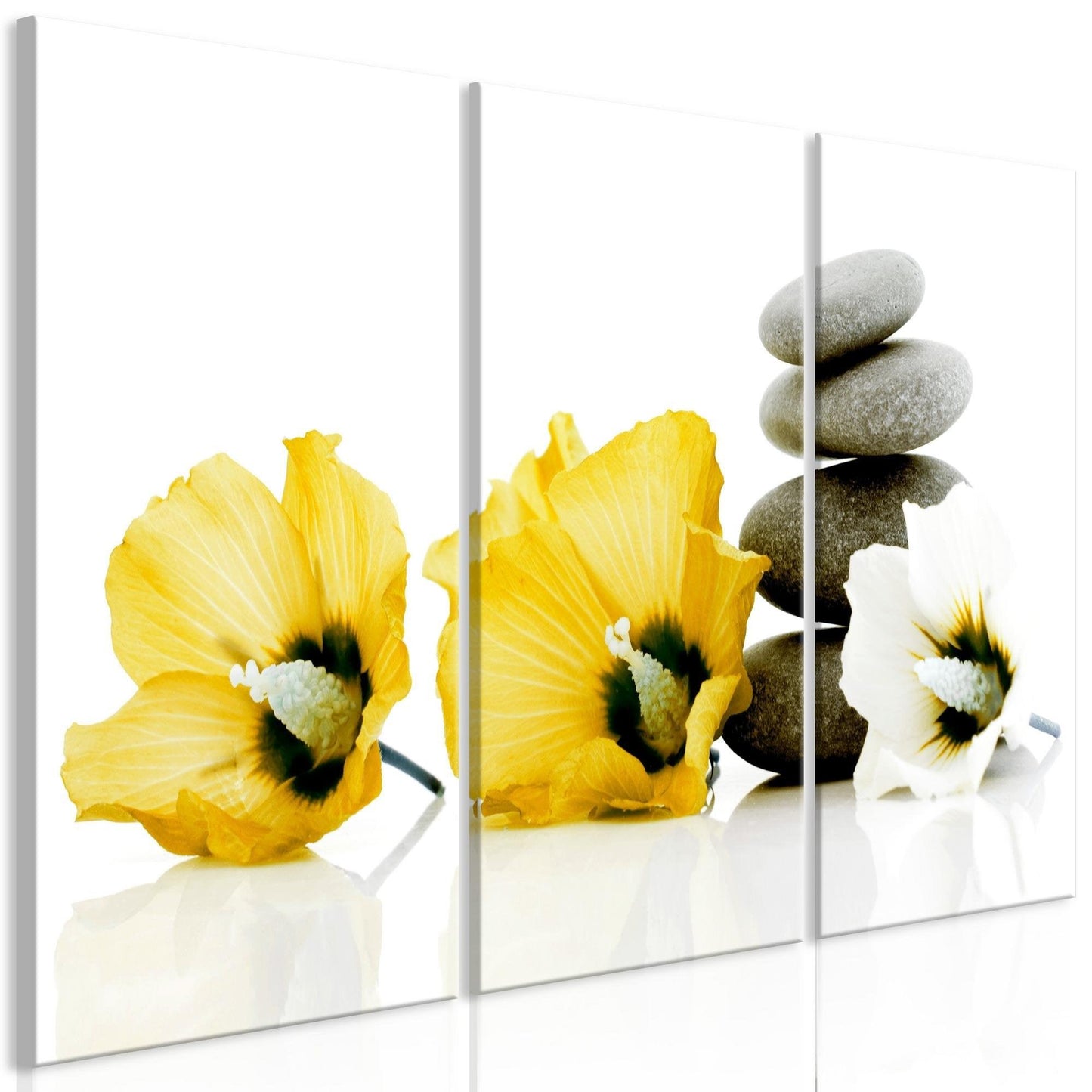 Canvas Print - Calm Mallow (3 Parts) Yellow - www.trendingbestsellers.com
