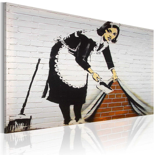 Canvas Print - Cleaning lady (Banksy) - www.trendingbestsellers.com