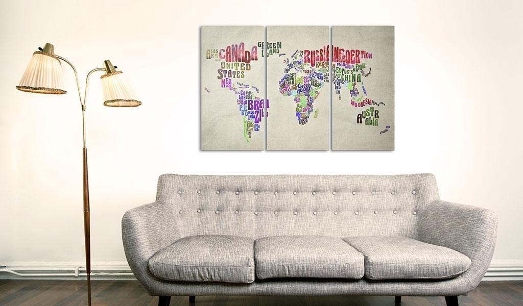 Canvas Print - Colorful countries - triptych - www.trendingbestsellers.com