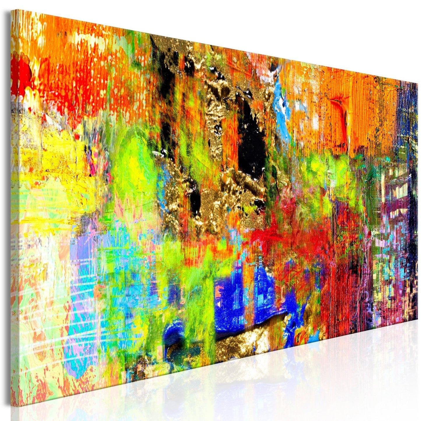 Canvas Print - Colourful Abstraction (1 Part) Narrow - www.trendingbestsellers.com