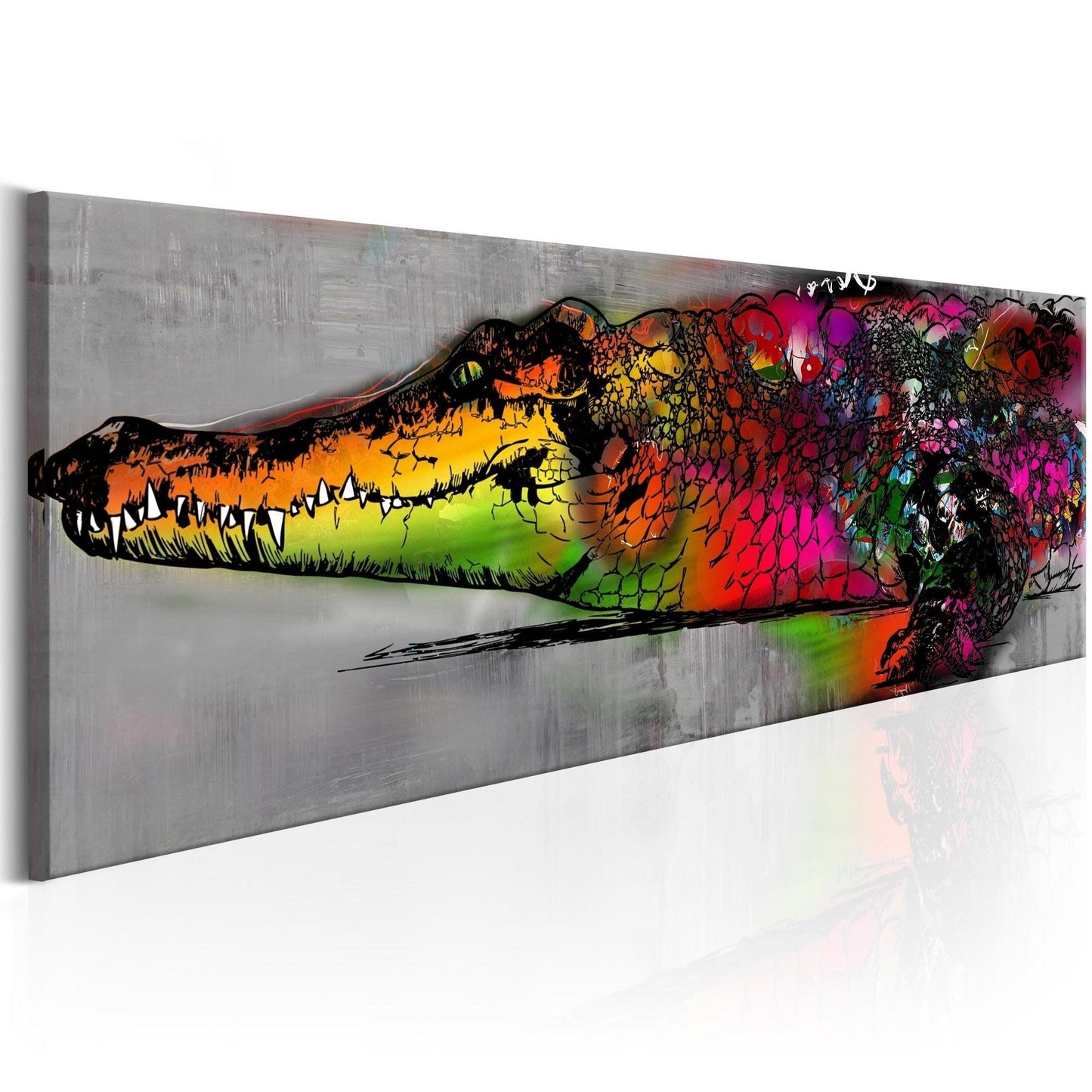 Canvas Print - Colourful Alligator - www.trendingbestsellers.com