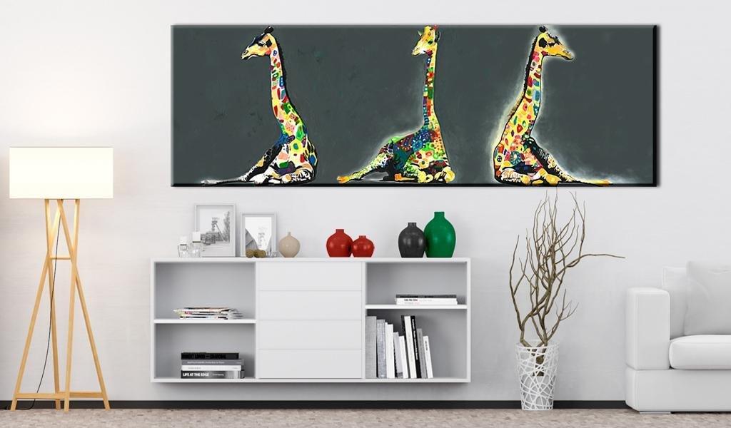 Canvas Print - Colourful Giraffes - www.trendingbestsellers.com
