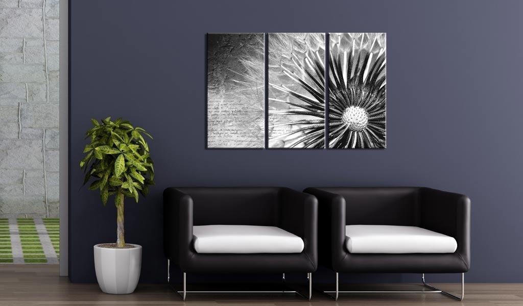 Canvas Print - dandelion (black and white) - www.trendingbestsellers.com